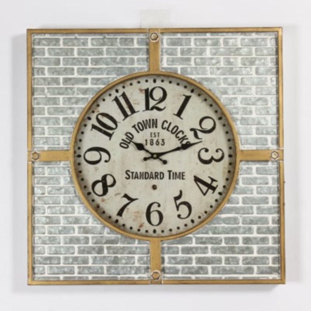 Maria Brick Wall Square Clock