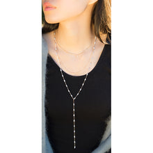 Load image into Gallery viewer, The Riley Necklace, Silver - White Opal
