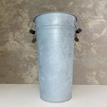 Load image into Gallery viewer, Old Zinc Sap Bucket with Black Wood Handles
