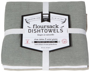 Tea Towel Floursack - Grey/ White/ Moonstruck