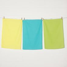 Load image into Gallery viewer, Tea Towel Floursack - Chartreuse/ Leaf/ Turquoise
