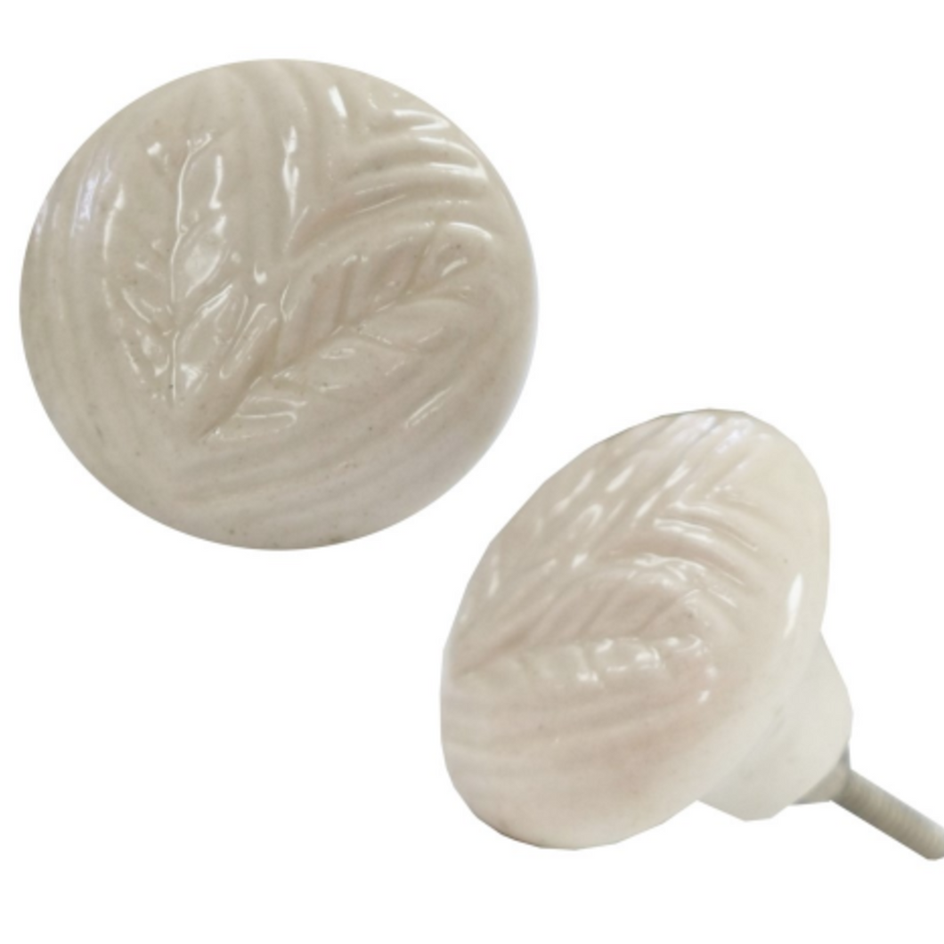 Floral Relief Leaf Knob