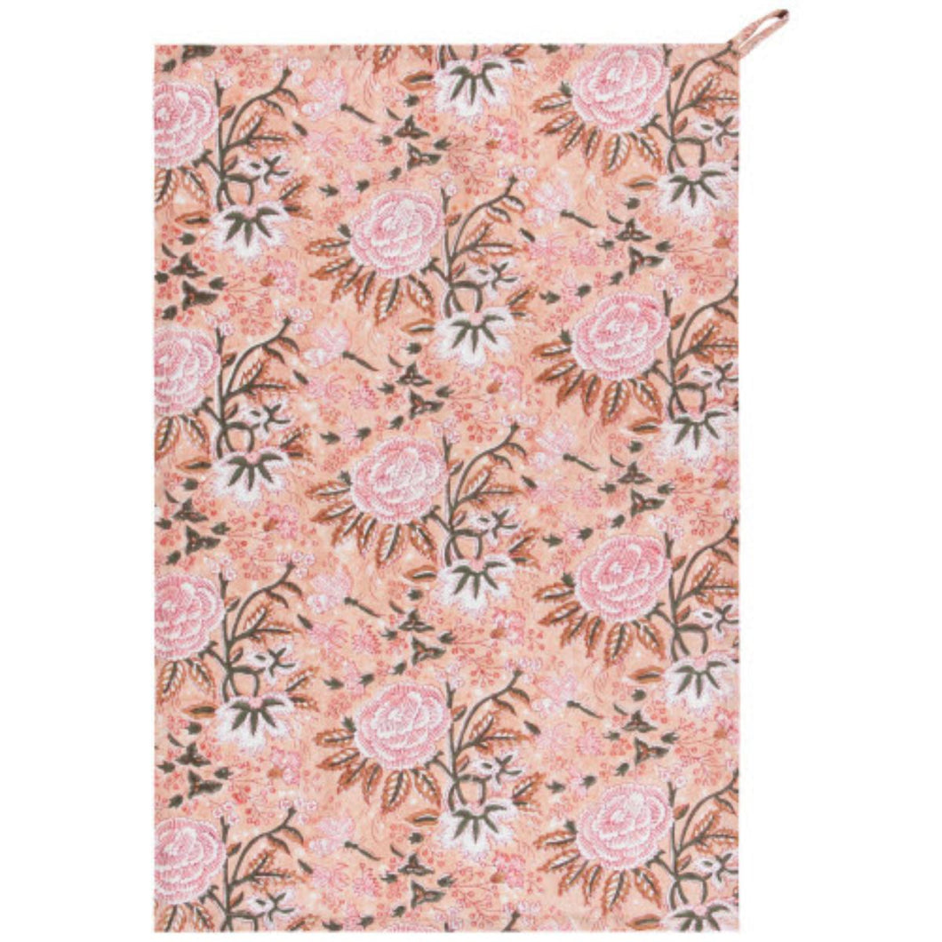 Block Print Tea Towel - Blossom