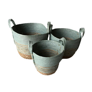 Blue And Natural Baskets