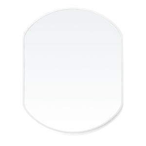 Brady Large Oval Mirror - White ( In Store Pick Up Only)