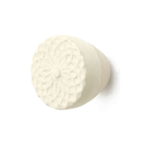 Ceramic Floral Lace Knob - Ivory
