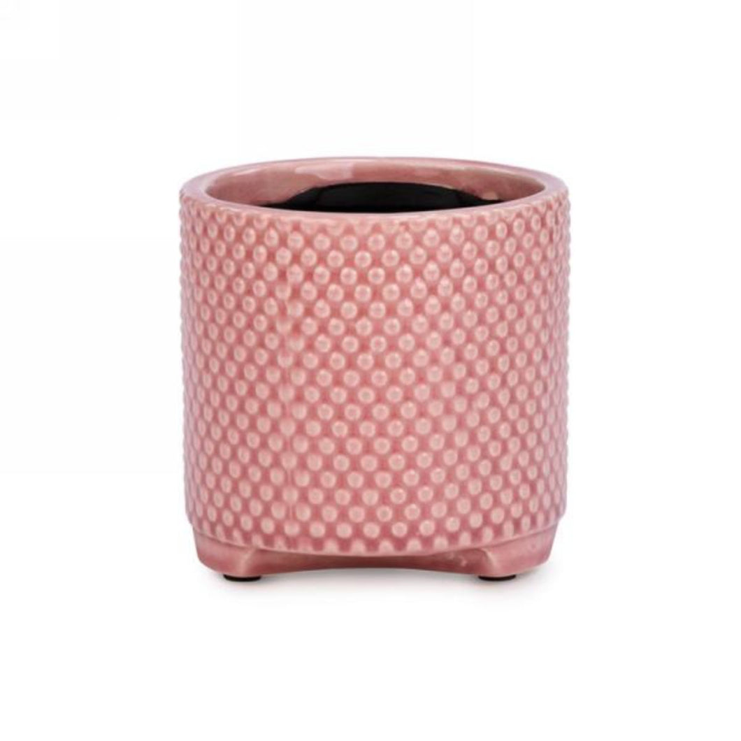 Antique Pink Dotted Planter