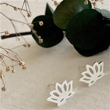 Load image into Gallery viewer, Kamala Lotus Stud Earrings
