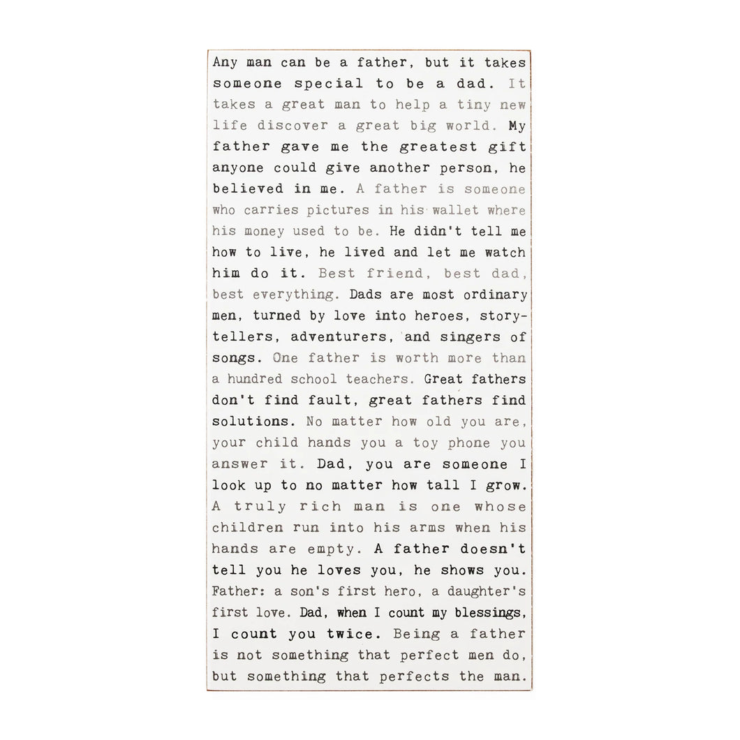 Fathers - Typewriter Sign