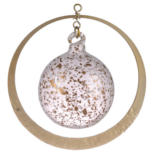 Florence Ornament - Gold Splatter Round