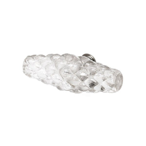 Glass Embossed Knob - Clear