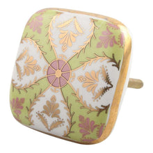 Load image into Gallery viewer, Handmade Ceramic Knob - Lime &amp; Pink
