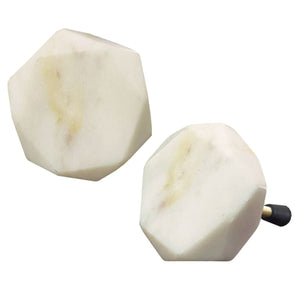 Hex Knob - Cream Stone