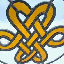 Load image into Gallery viewer, Stained Glass - Amber Celtic Knot

