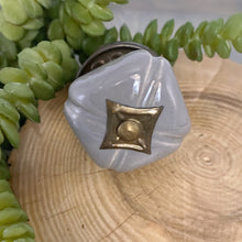 Load image into Gallery viewer, Square Cera Knob - Grey Gold Cap
