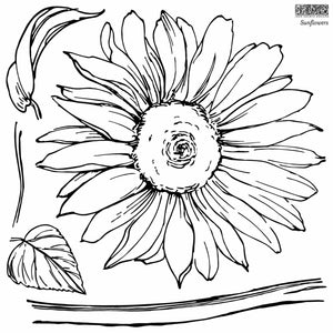 Sunflower IOD Decor Stamps