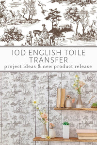 English Toile IOD Decor Transfer