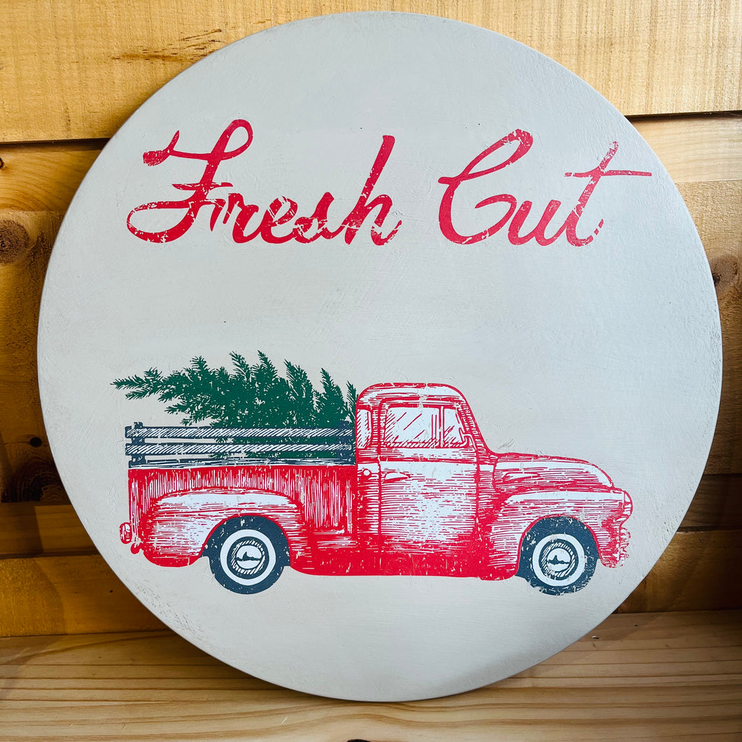 Lazy Susan With Red Truck