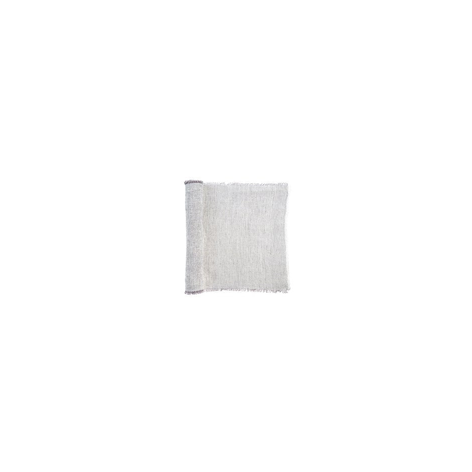 Linen Runner - Grey Stripe