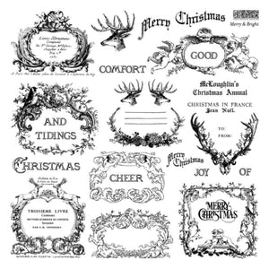 Merry & Bright IOD Decor Stamp With Masks