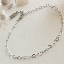 Load image into Gallery viewer, Love Bites Linked Hearts Chain Necklace
