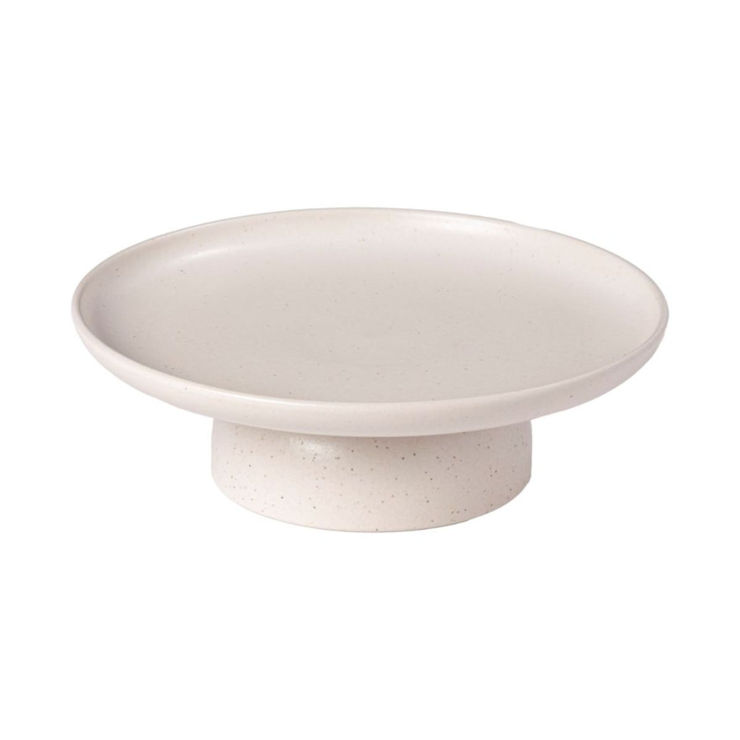 Pacifica Footed Serving Plate - Vanilla