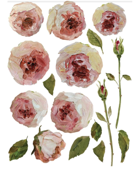 Painterly Florals IOD Decor Transfer