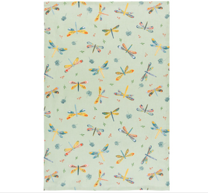 Woven Print Tea Towel - Dragonfly