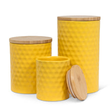Load image into Gallery viewer, Textured Canister with Lid - Yellow
