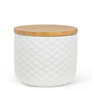 White Textured Canister
