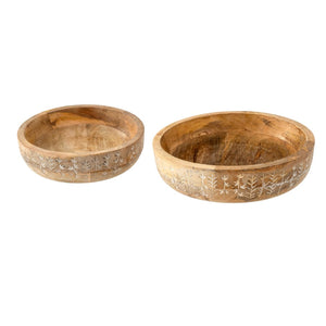 Wildflower Wooden Bowls