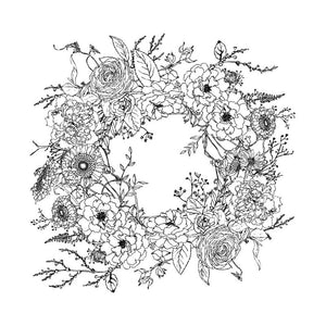 Winter's Song Wreath Paintable IOD Decor Transfer