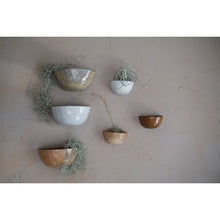 Load image into Gallery viewer, Stoneware Wall Planter Reactive Glaze - Small
