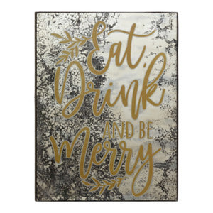 Framed Antique Wall Mirror Eat, Drink & Be Merry - In Store Pick Up Only