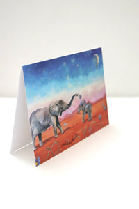 Elephant Art Greeting Card