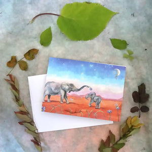 Elephant Art Greeting Card