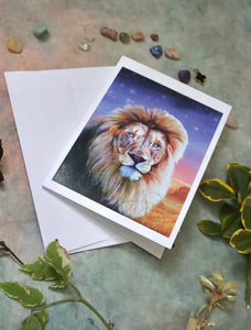 Lion Art Greeting Card