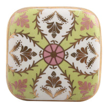 Load image into Gallery viewer, Handmade Ceramic Knob - Lime &amp; Pink
