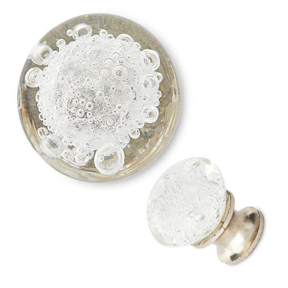 Crystal Glass Bubble Knob