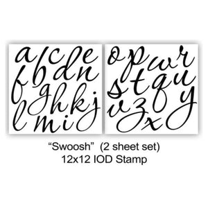 Swoosh IOD Decor Stamp - 2 Sheets with Masks